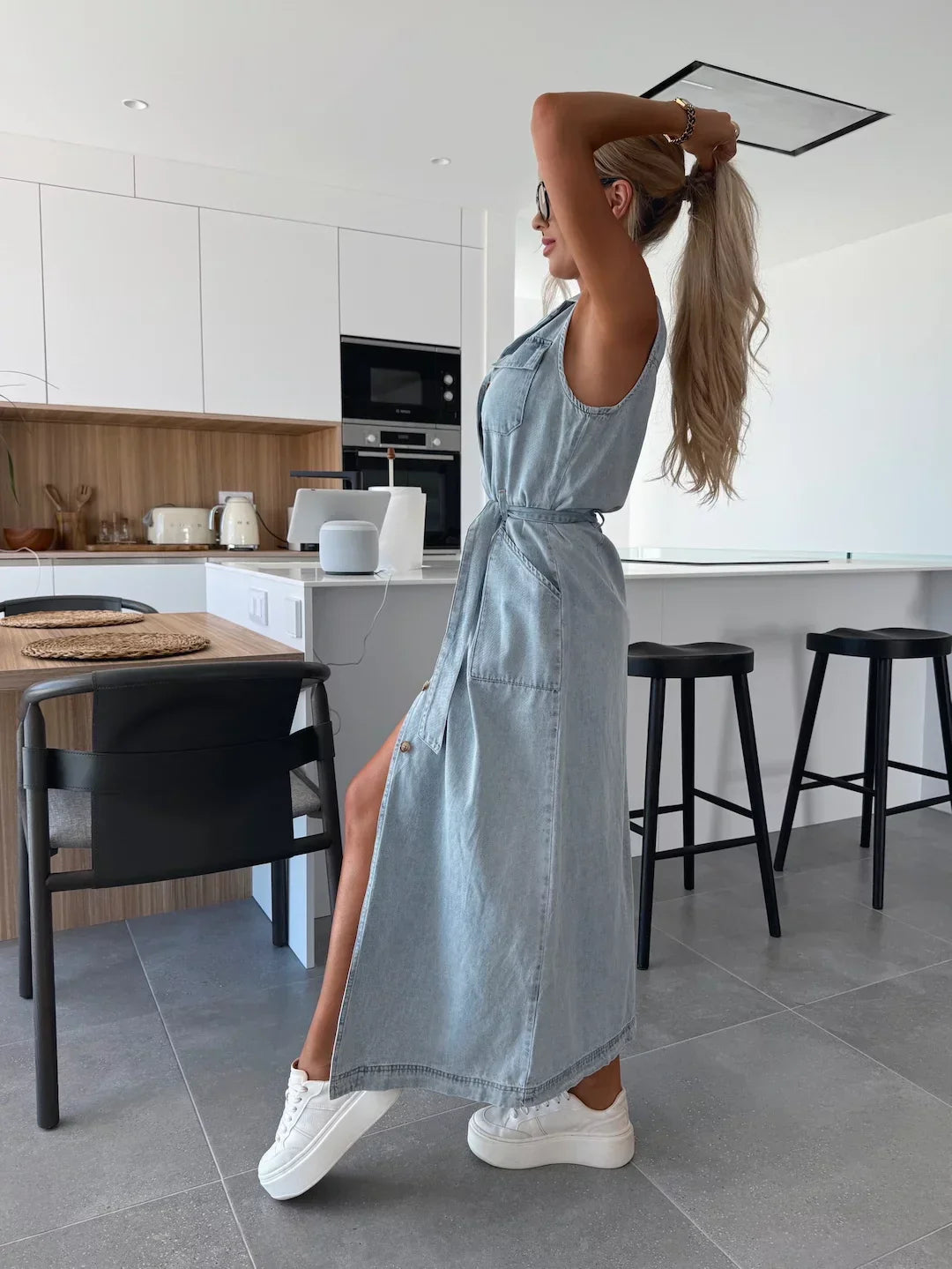 Isabelle | Abito lungo in denim