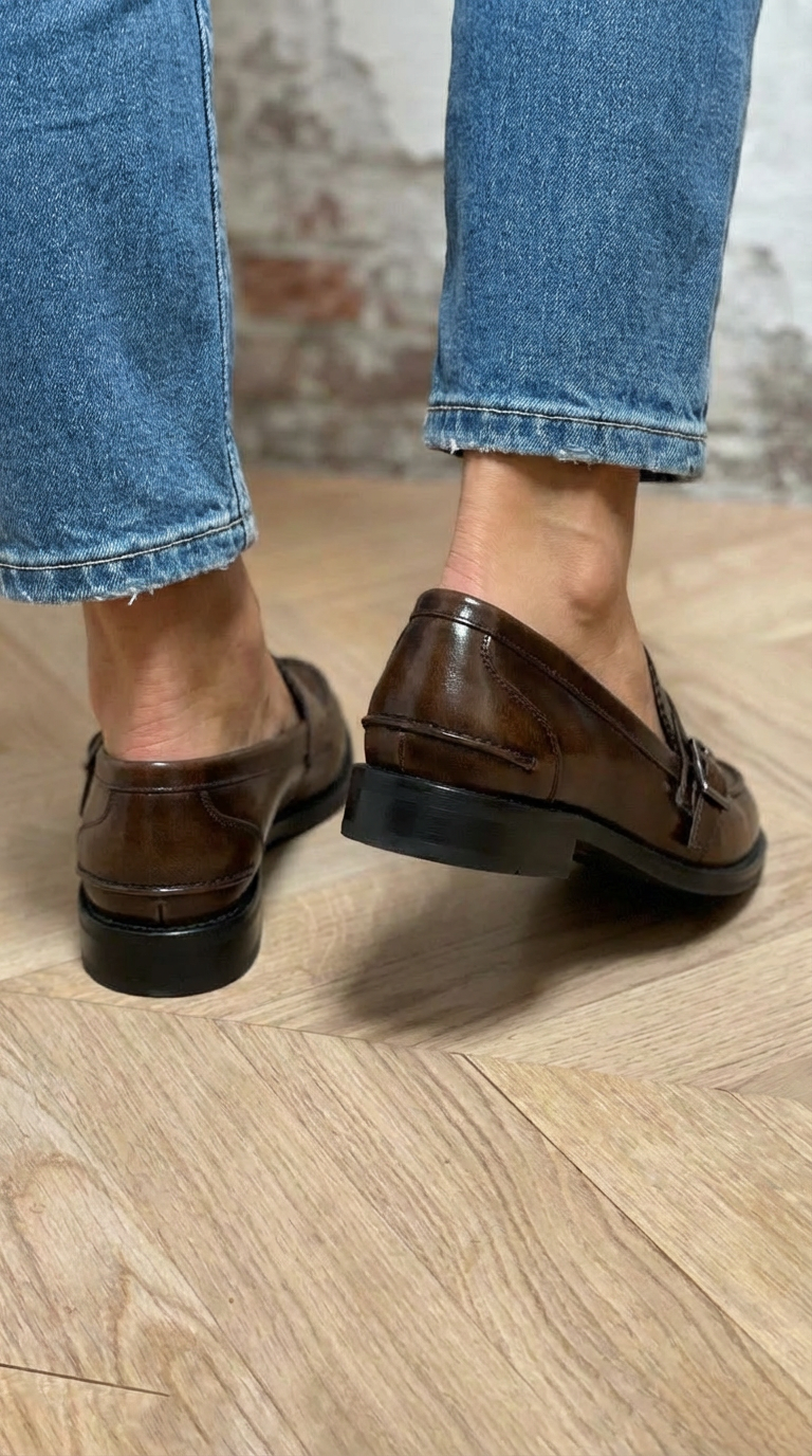 MOCASSINO CLASSICO CON DOPPIA FIBBIA