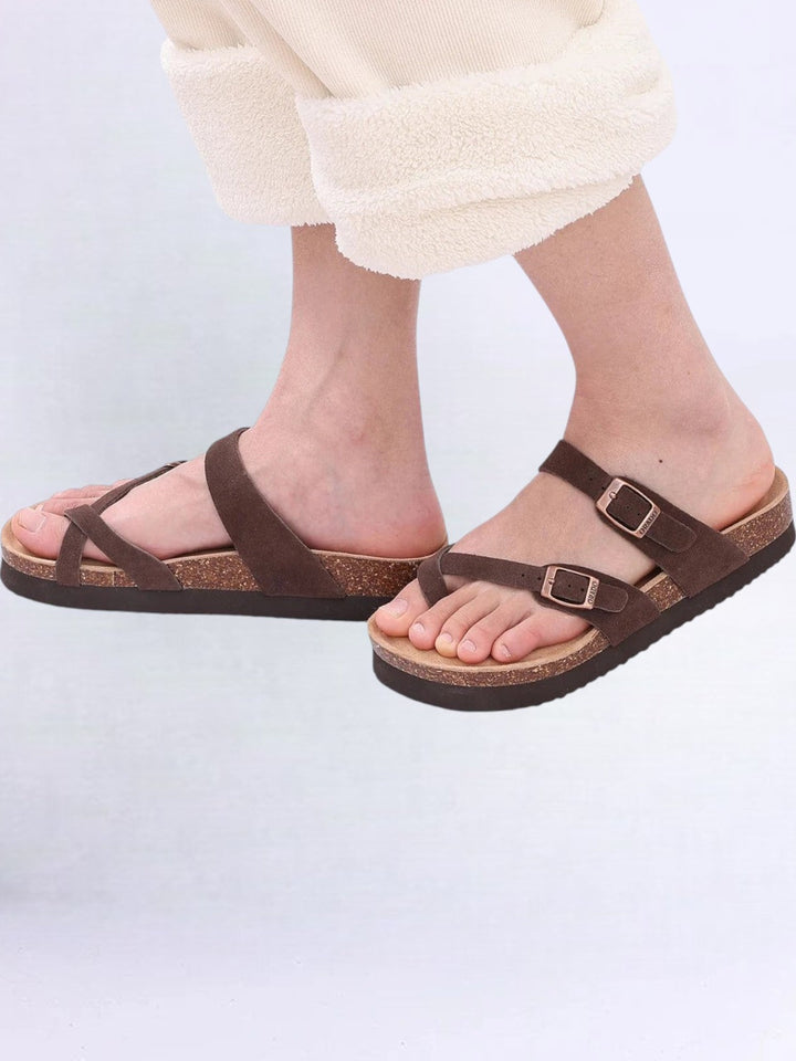 Orado™ | Sandali Slide in Camoscio con Plantare in Sughero