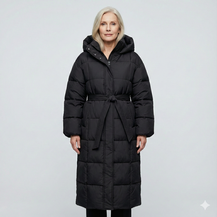 Carmen - Cappotto Puffer Lungo con Cintura