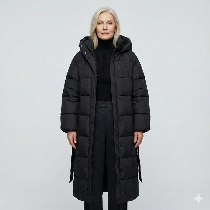 Carmen - Cappotto Puffer Lungo con Cintura