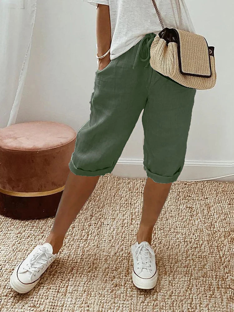 Laluna® | Pantaloncini da donna in cotone e lino
