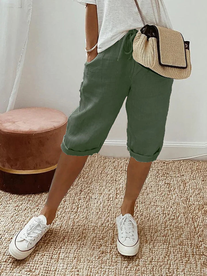 Laluna® | Pantaloncini da donna in cotone e lino