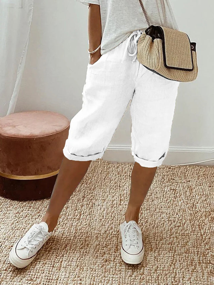 Laluna® | Pantaloncini da donna in cotone e lino