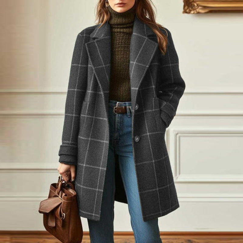 Sally – Cappotto a Quadri Classico