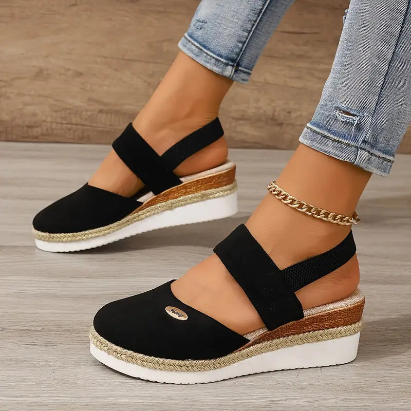 Antonella | Sandali ortopedici con plateau, traspiranti e casual