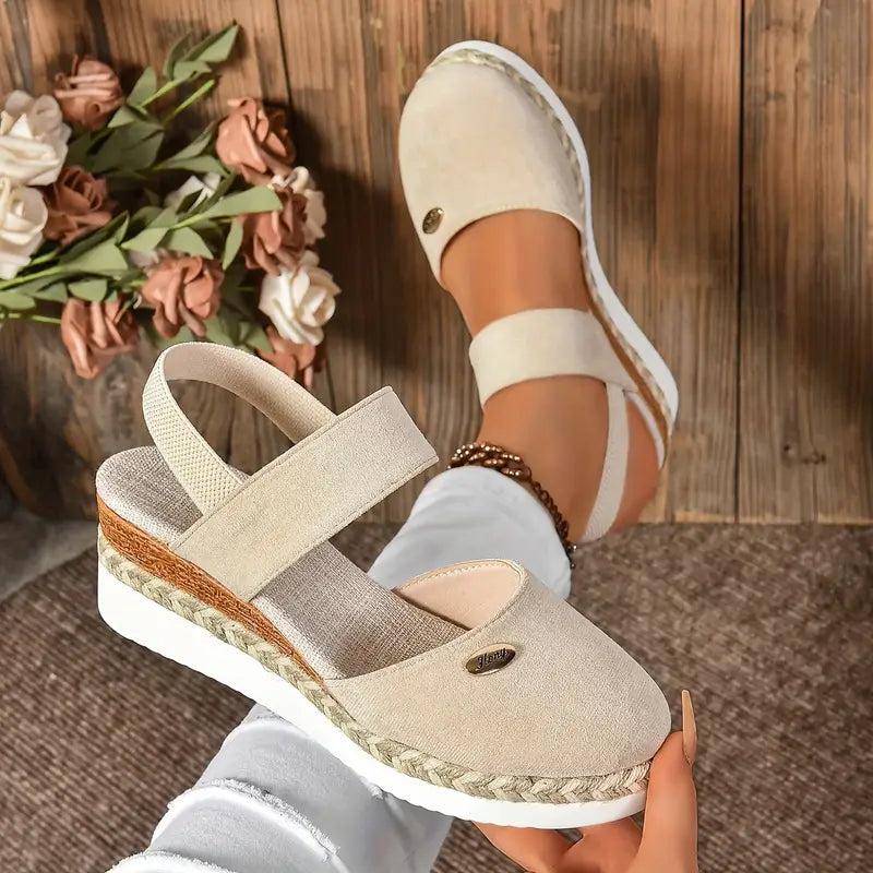 Antonella | Sandali ortopedici con plateau, traspiranti e casual