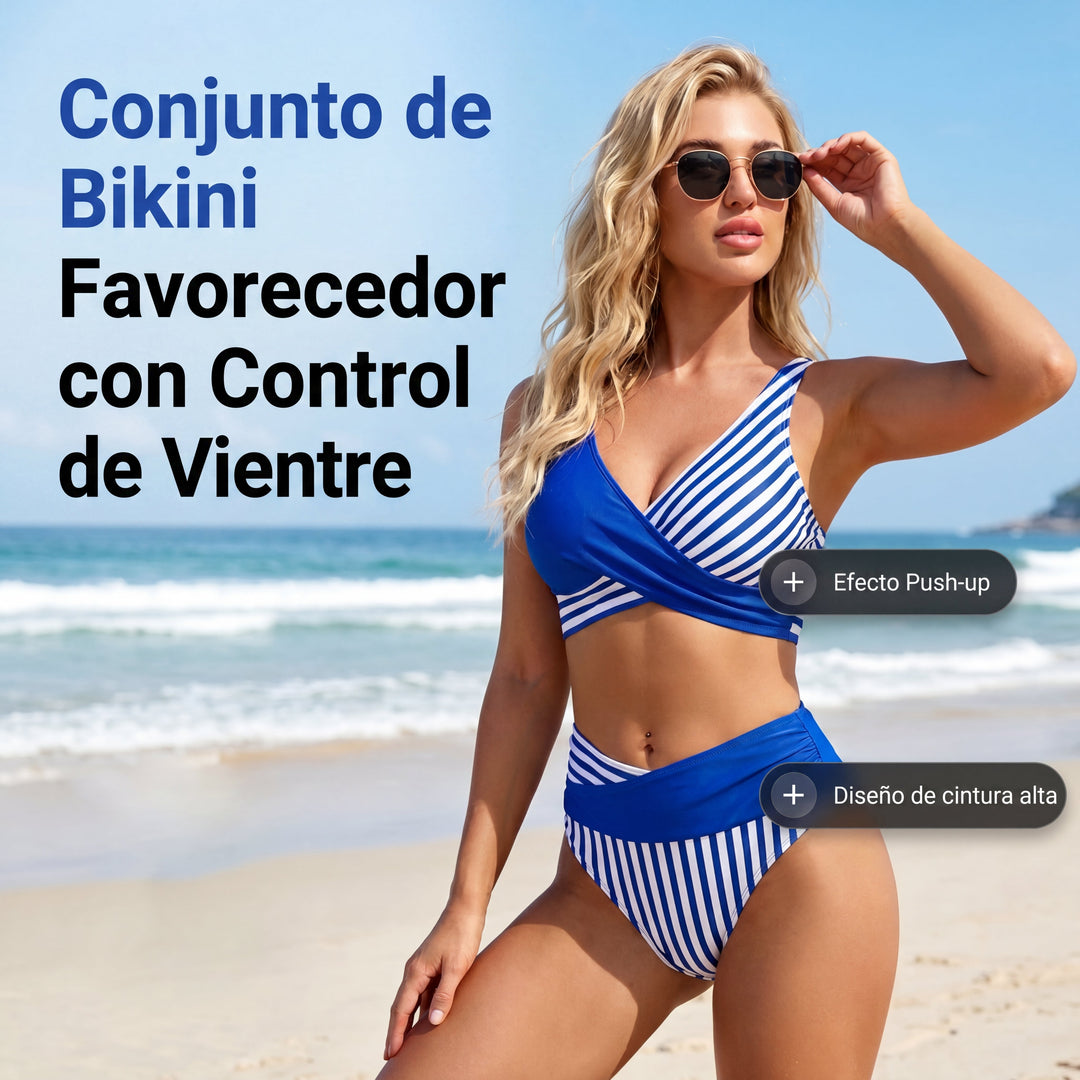 Bikini a due pezzi con effetto snellente
