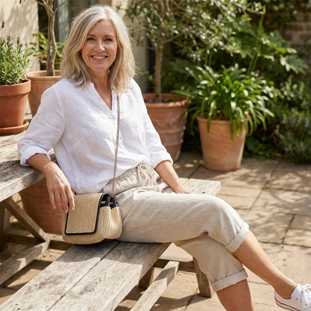 Laluna® | Pantaloncini da donna in cotone e lino