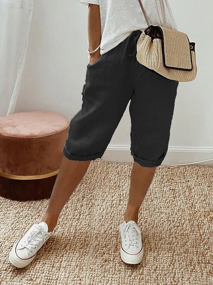 Laluna® | Pantaloncini da donna in cotone e lino
