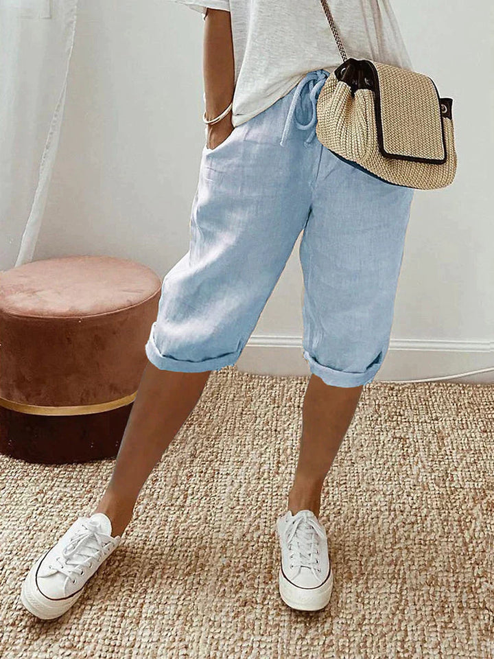 Laluna® | Pantaloncini da donna in cotone e lino