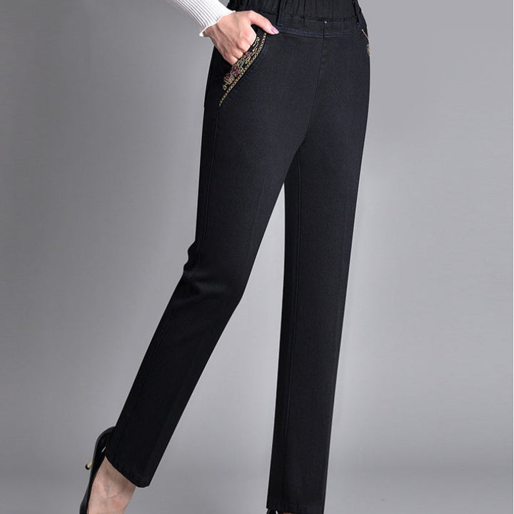 Laluna® | Jeans da donna con tasche laterali e vita elasticizzata