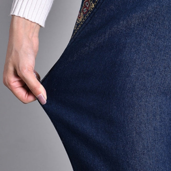Laluna® | Jeans da donna con tasche laterali e vita elasticizzata
